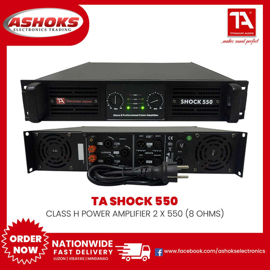 Titanium Audio Shock 550 Amplifier / Class H Power Amplifier / Shock Series / Titanium Audio