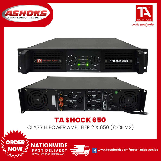 Titanium Audio Shock 650 Amplifier / Class H Power Amplifier / Shock Series / Titanium Audio