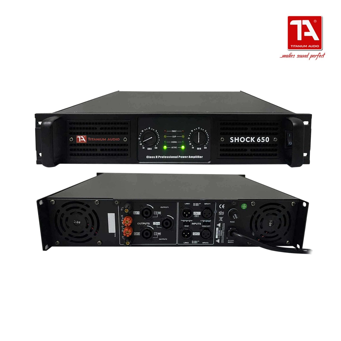 Titanium Audio Shock 650 Amplifier / Class H Power Amplifier / Shock Series / Titanium Audio