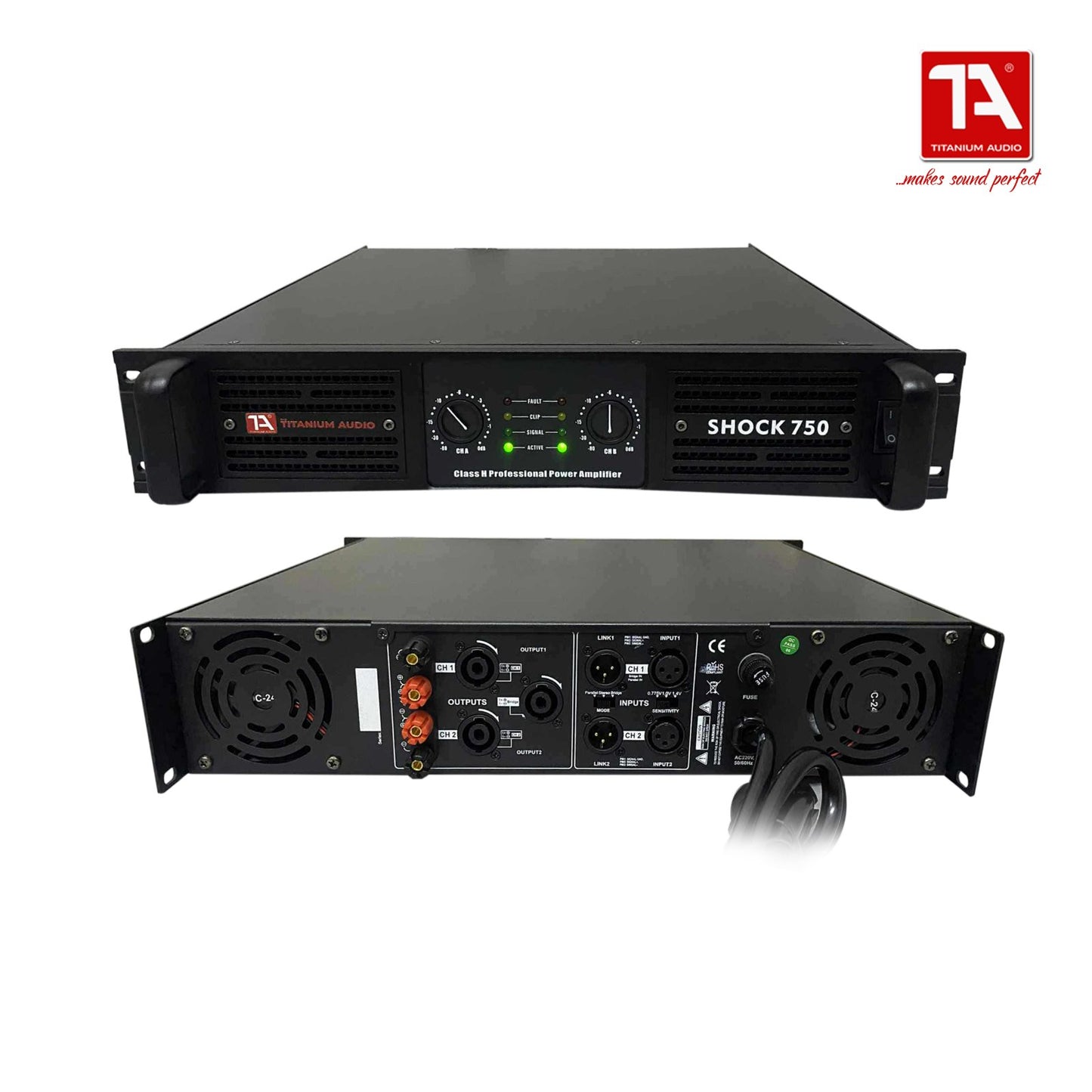 Titanium Audio Shock 750 Amplifier / Class H Power Amplifier / Shock Series / Titanium Audio