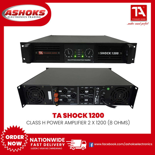Titanium Audio Shock 1200 Amplifier / Class H Power Amplifier / Shock Series / Titanium Audio
