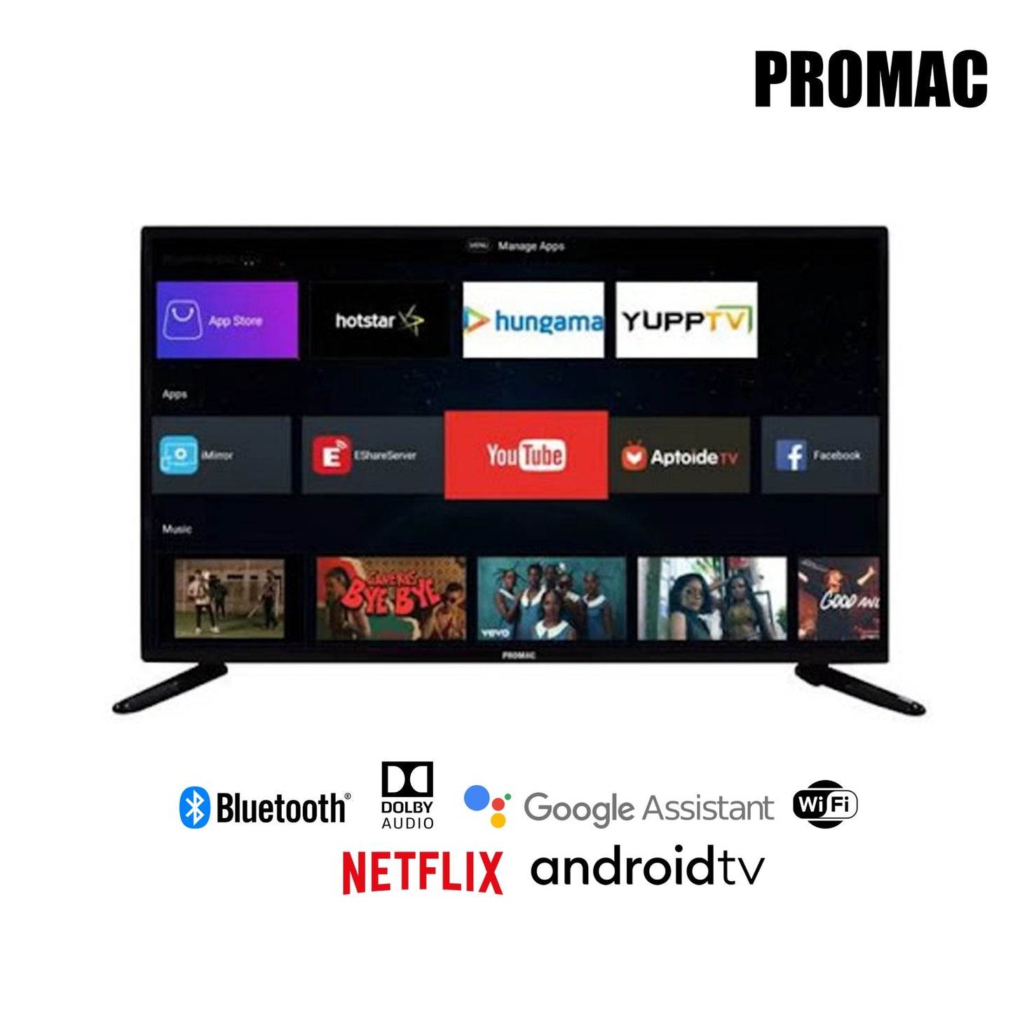 Promac LED-H3220SD Smart Android LED TV / Promac Smart LED TV / 32 inch Smart TV