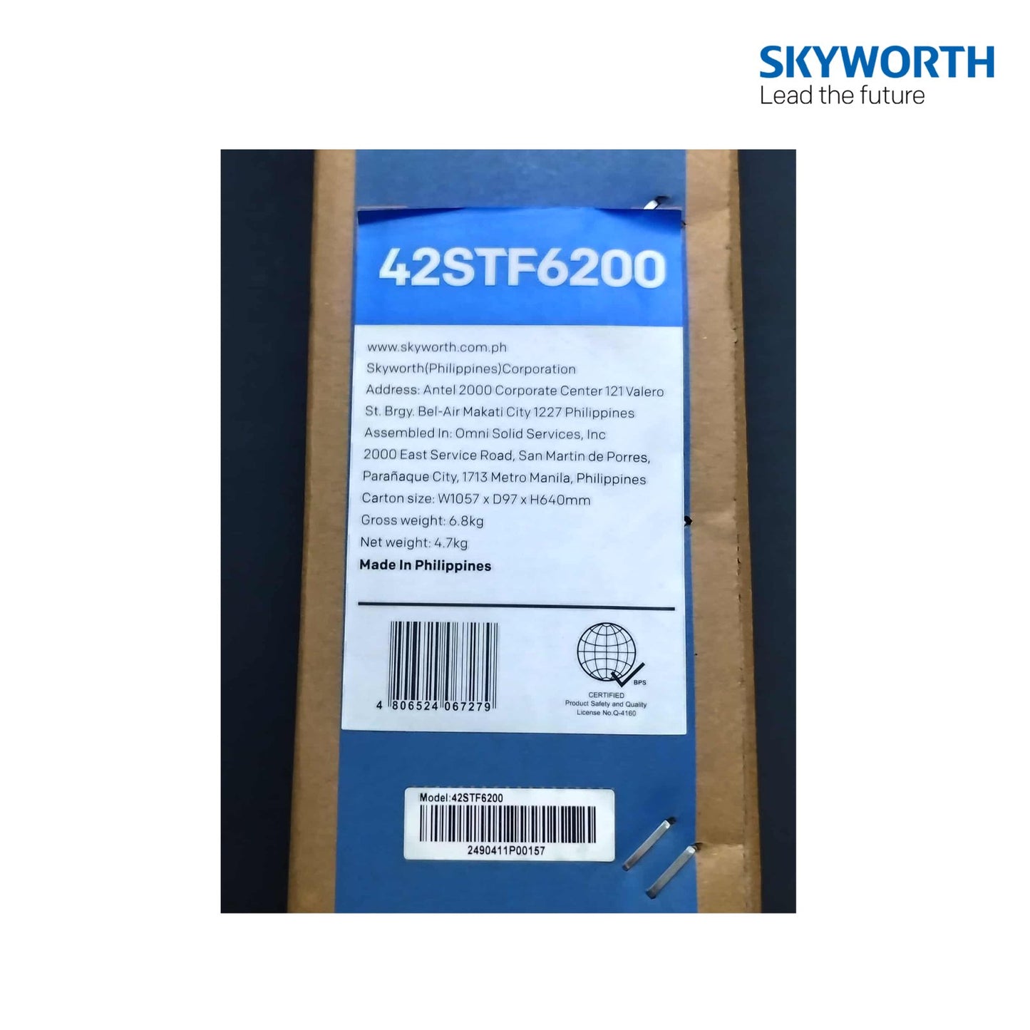 Skyworth 42STF6200 Smart Andriod TV / 42 inches / 2k Full HD / Dolby Audio / Google TV / HDR 10