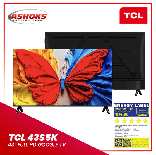 TCL 43S5k FHD Smart TV / HRD 10 Google TV / dolby audio, QLED TV / TCL