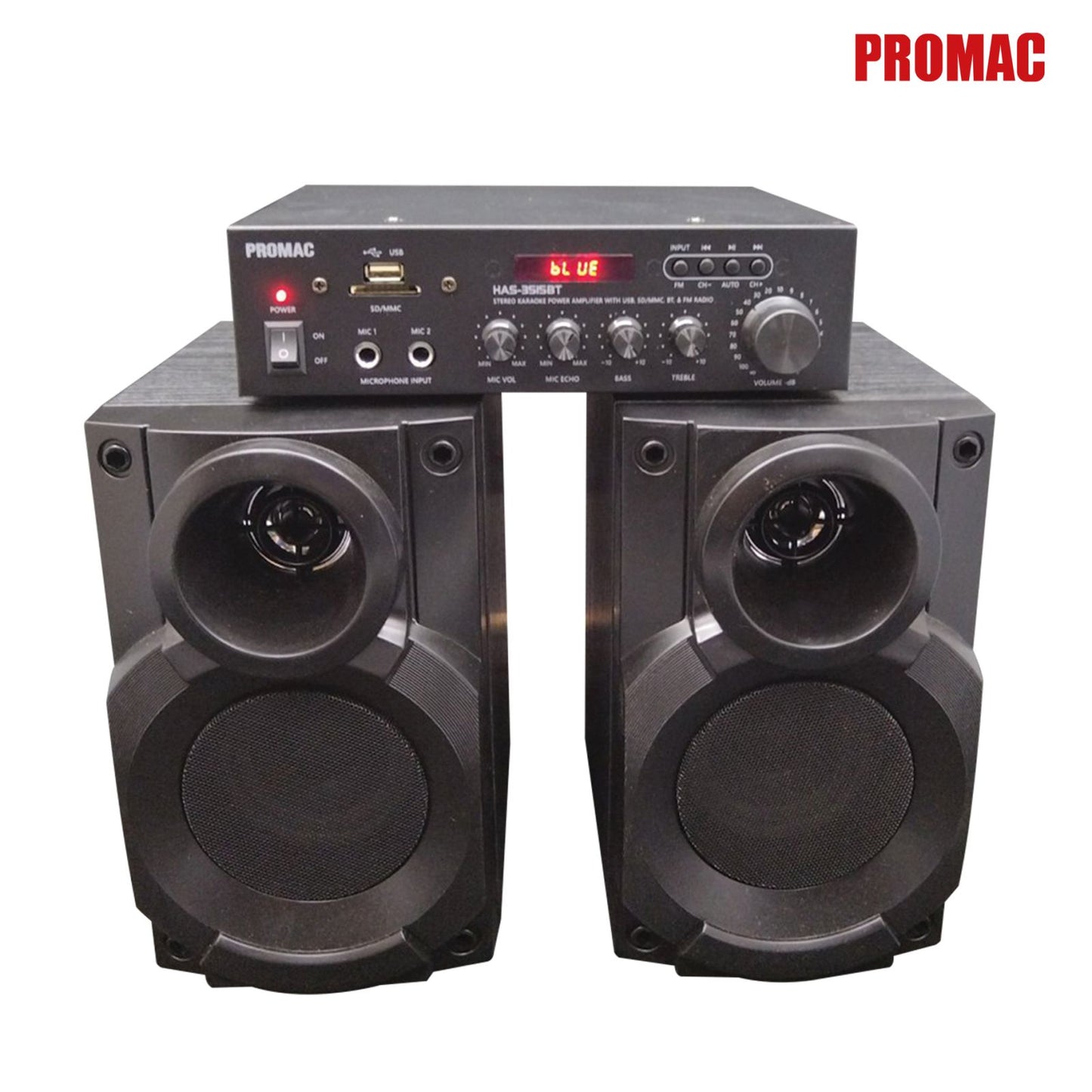 mini Bluetooth speaker / Promac Has 3515BT  Karaoke Speaker / karaoke set with amplifier