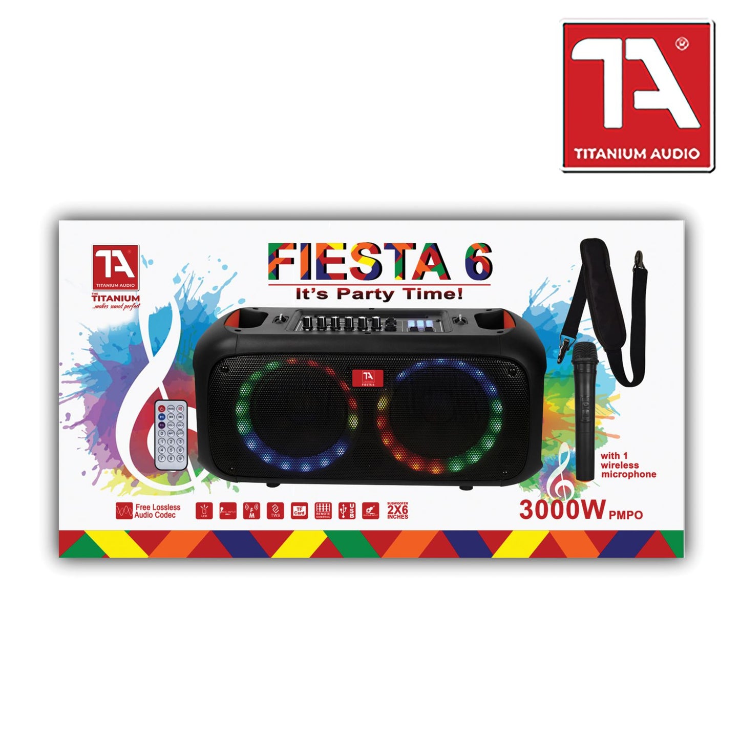 Titanium Audio Fiesta 6 Portable Bluetooth Speaker