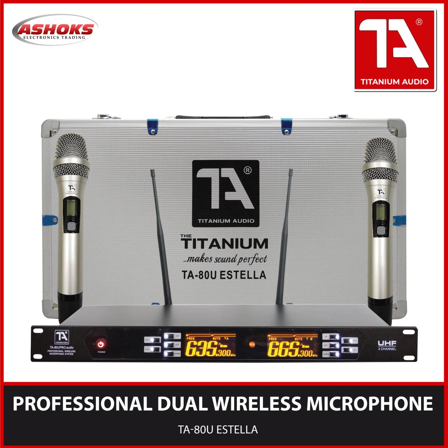 Titanium Audio TA-80U Pro Professional Dual Wireless Microphone