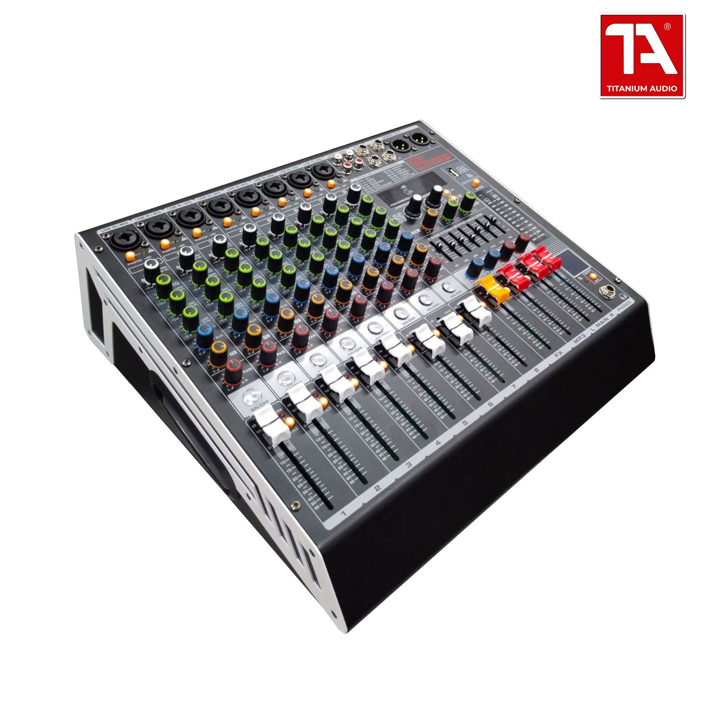 Titanium Audio Powered Mixer Curved 80P / USB, Aux, Bluetooth / 700W RMS