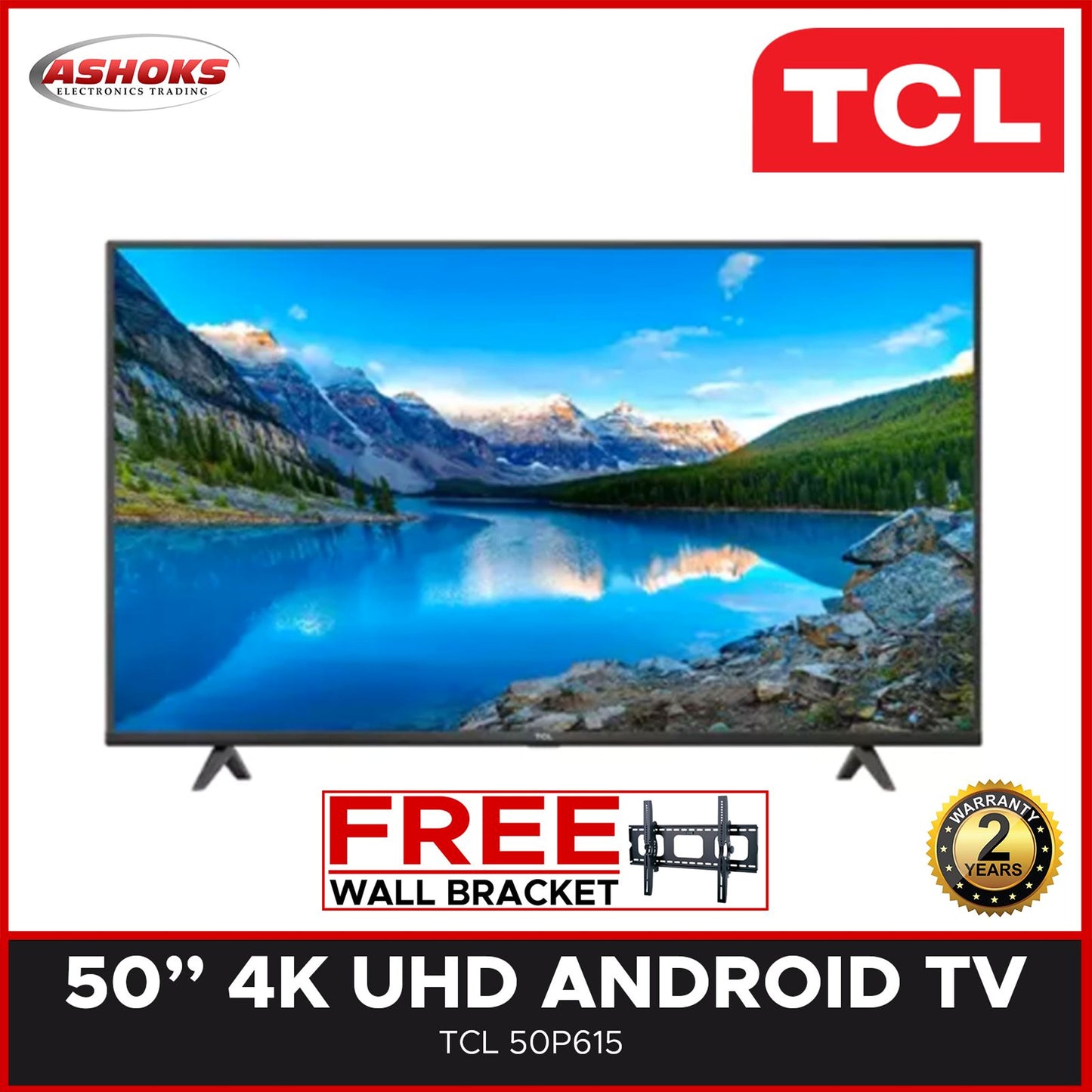 TCL 50P615 50 inch Smart Android Led TV / 4K ULTRA HD