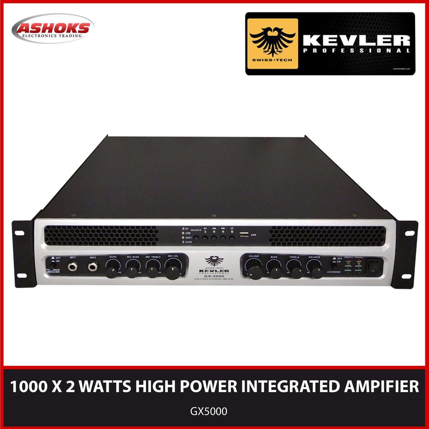 Kevler GX 5000 Amplifier / 1000 x 2 Watts / High Power Integrated Amplifier