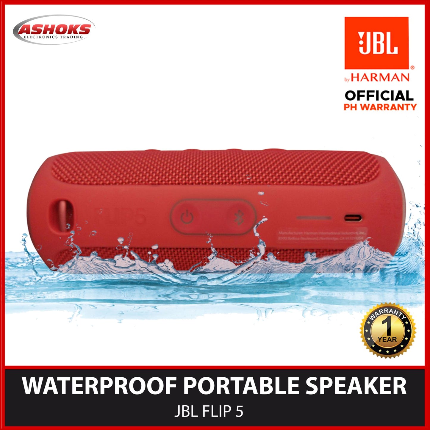 JBL Flip 5 Portable Bluetooth Speaker /  Waterproof Speaker / JBL