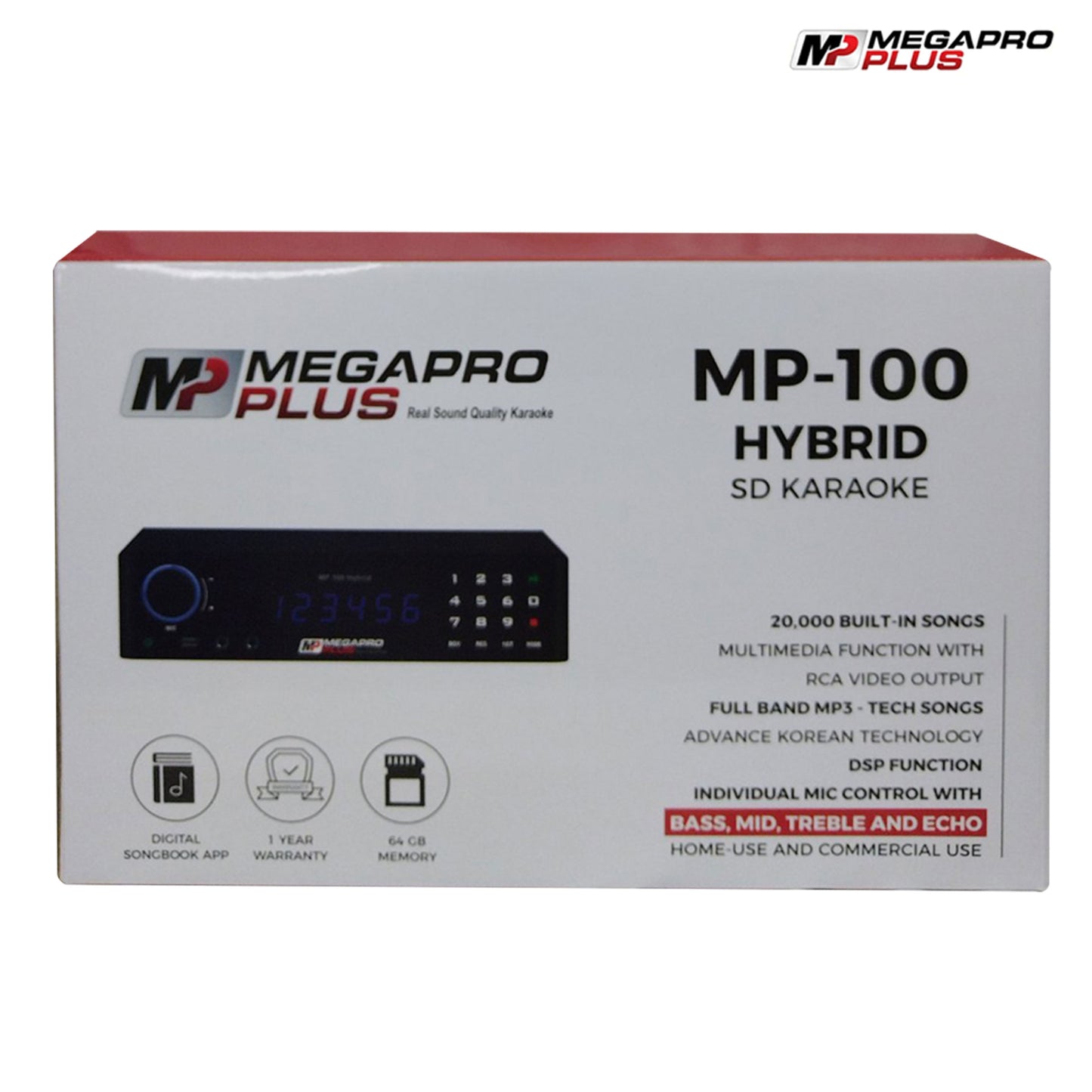 Megapro Plus MP 100 Hybrid SD Karaoke Player / 64GB 20,000 built in Songs