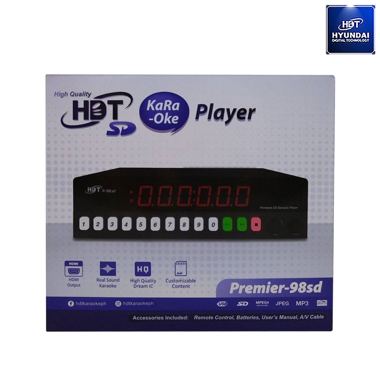 HDT SD Karaoke Player Premier-98SD