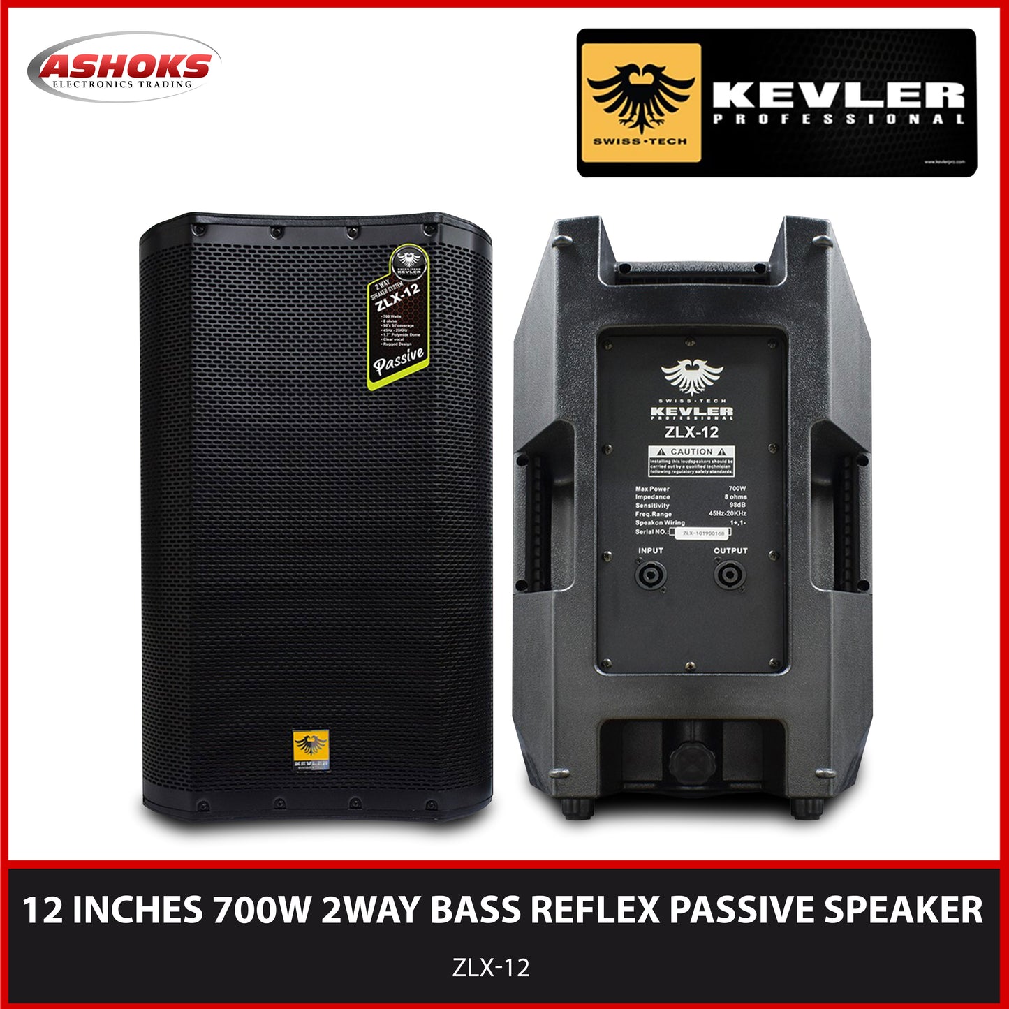 Kevler ZLX 12  2 Way Bass Reflex Passive Speaker