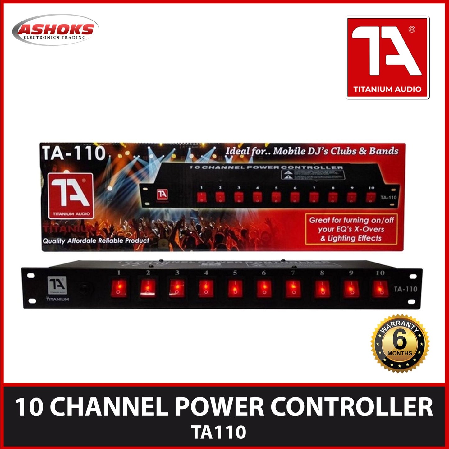 TA110 Power Controller Titanium Audio 10 Channel Power Controller