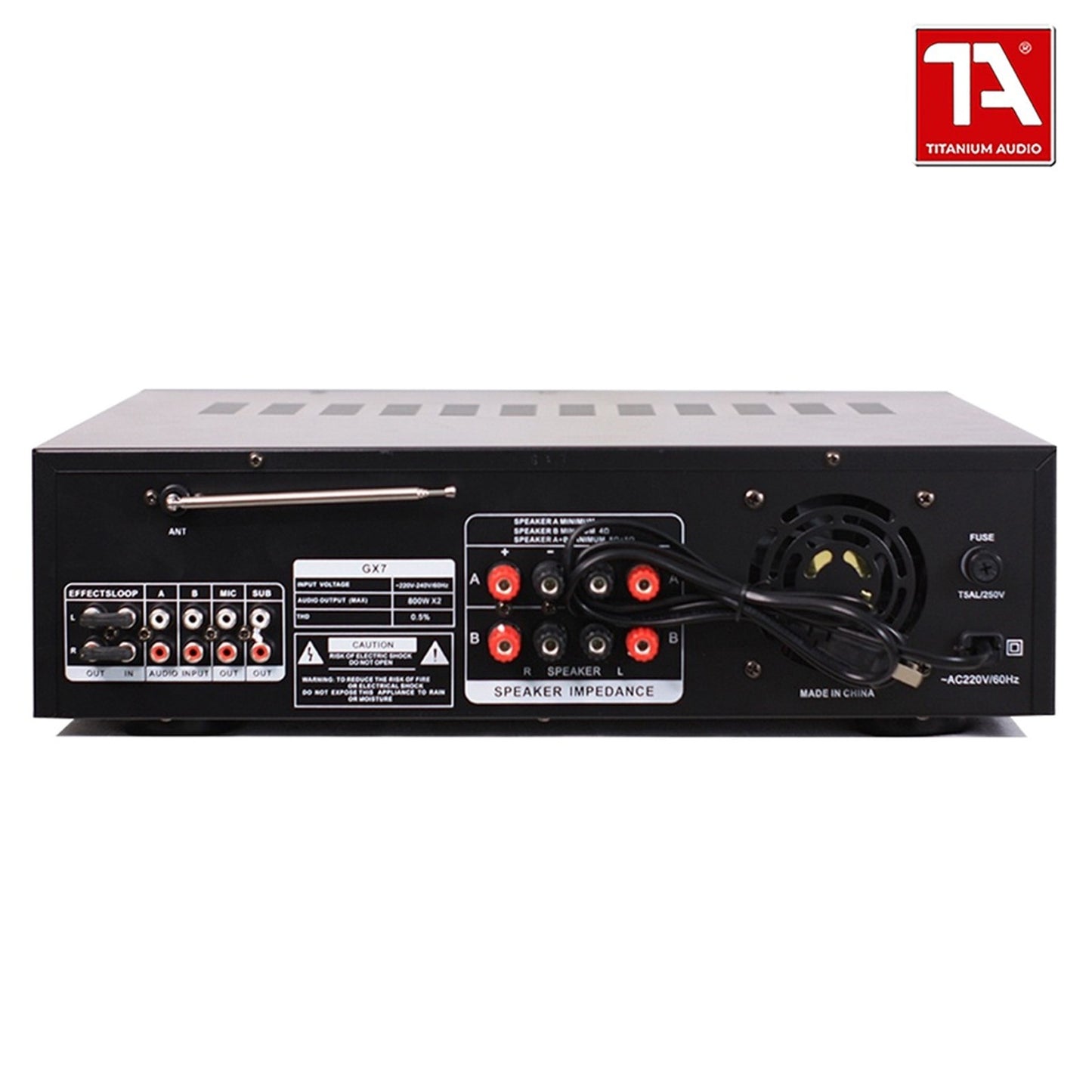 Titanium Audio GX 7UB High Power Videoke Amplifier with Bluetooth 800W x 2