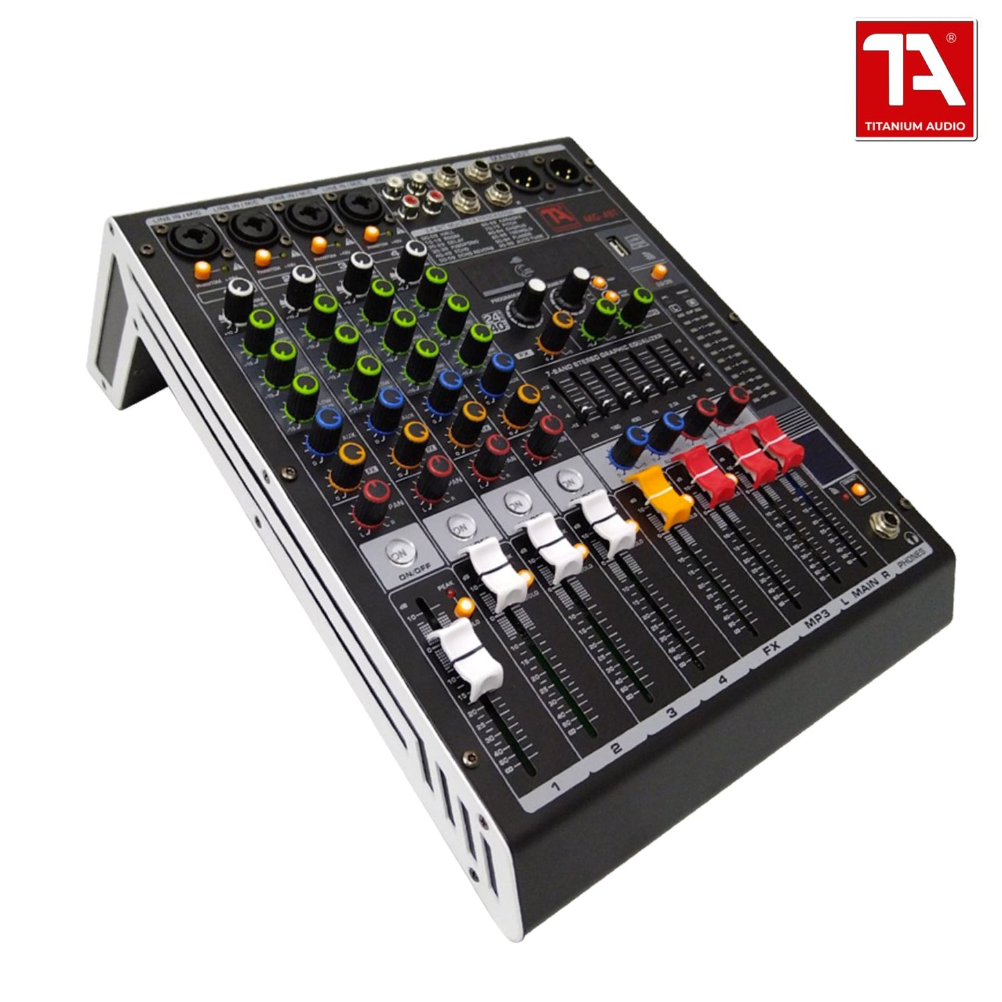 Titanium Audio MG-4BT Mixer / Professional 4 Channel Mixer / 32-BIT DSP Effects