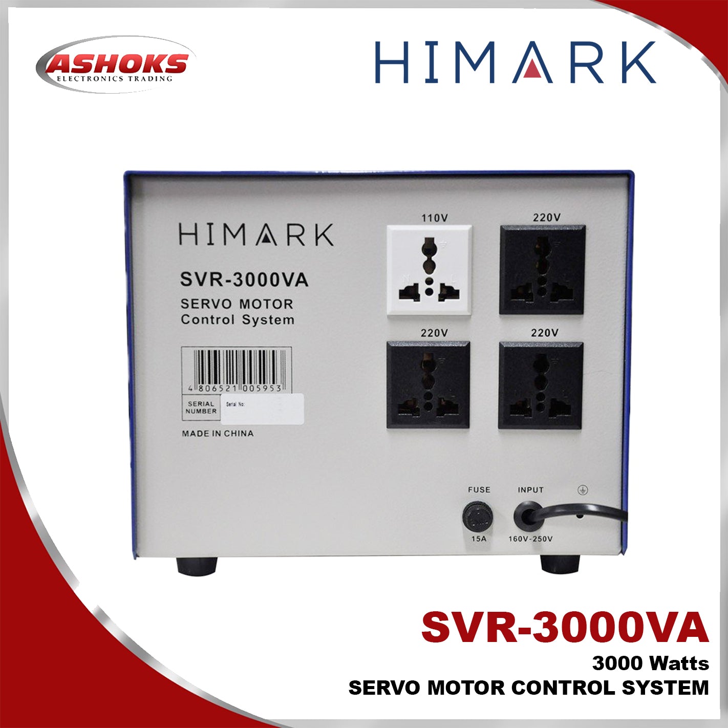 Himark SVR 3000VA AVR / 3000W / Servo Motor type / Automatic Voltage Regulator