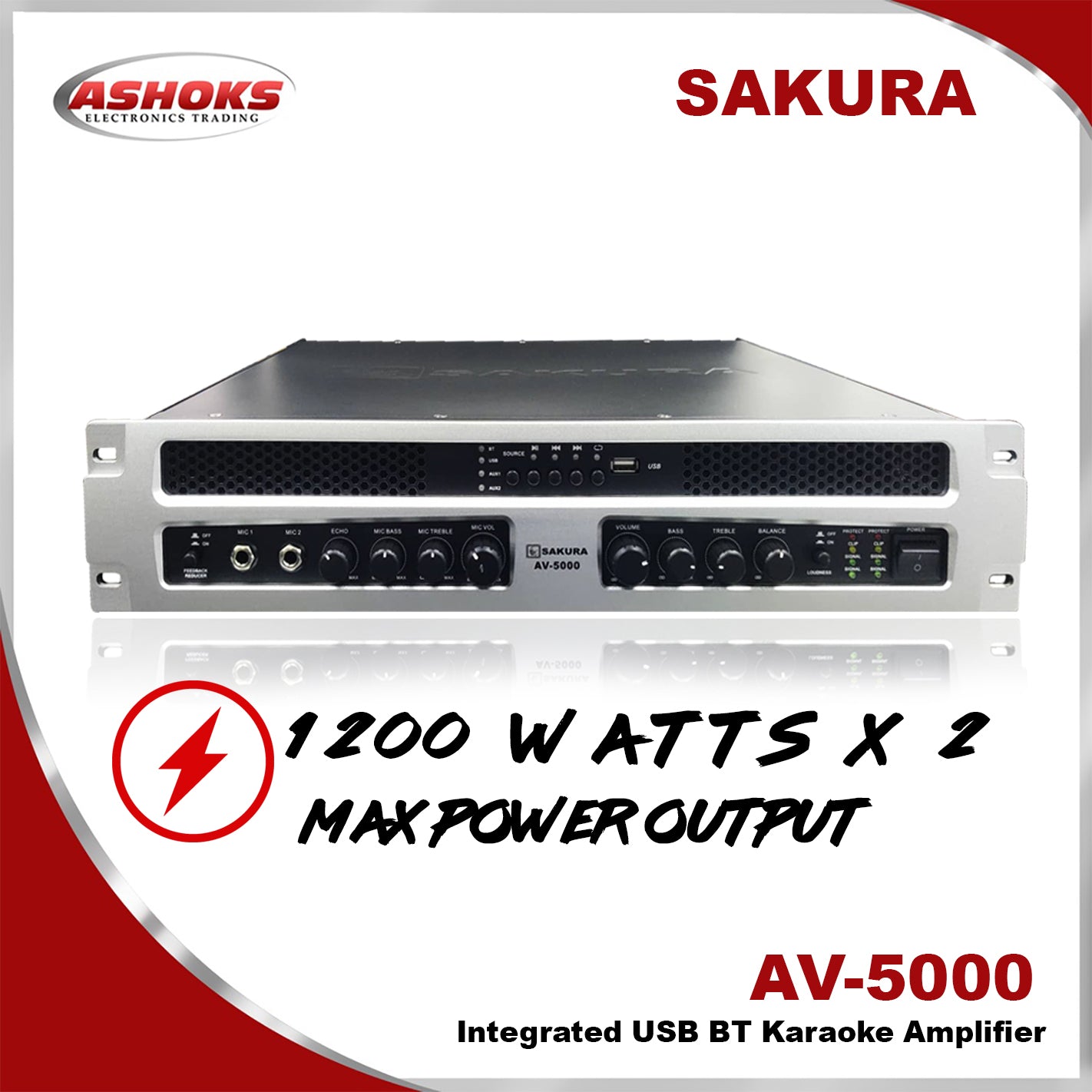 Sakura AV5000 Amplifier / USB Karaoke Amplifier