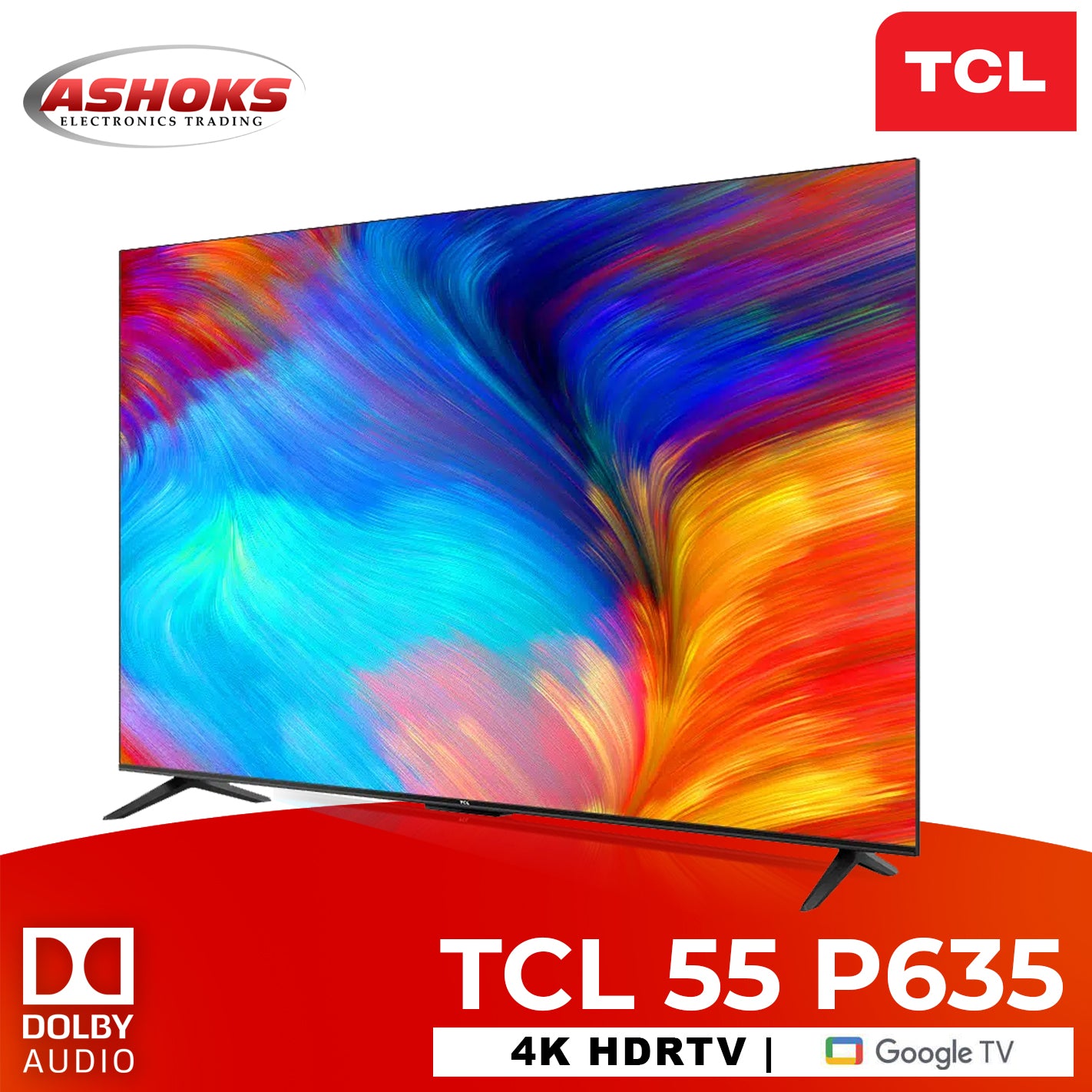 TCL 55P635 4K Smart TV / HDR 10 Google TV / 4K HDR TV, dolby audio, Voice Control / TCL