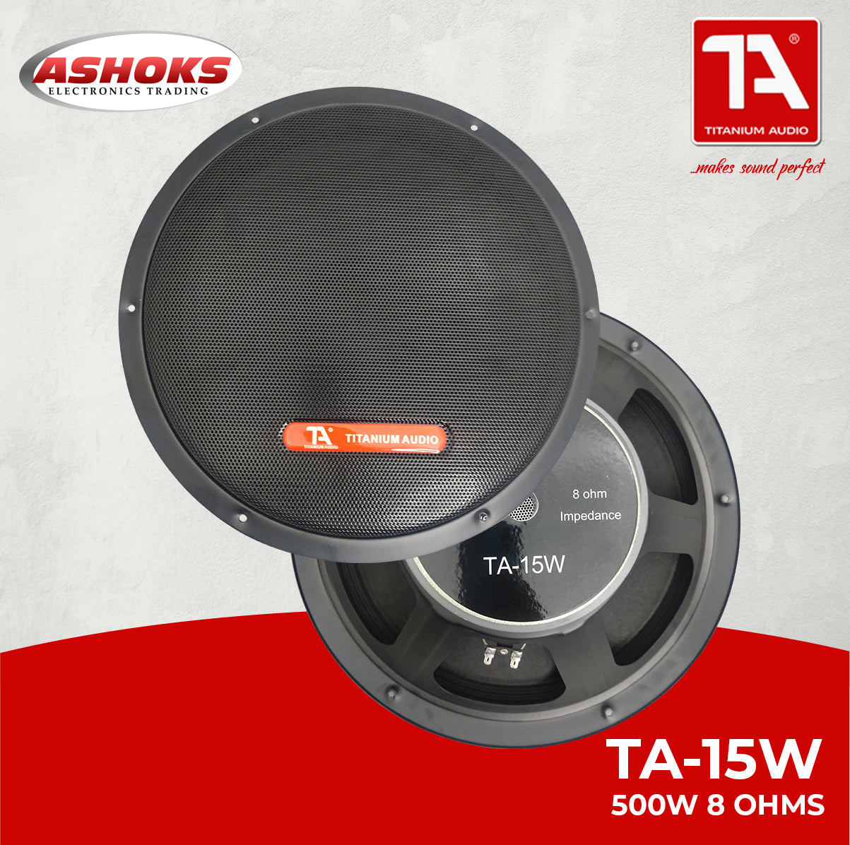 Titanium Audio TA 15W Speaker 15 inch 500W Woofer Speaker