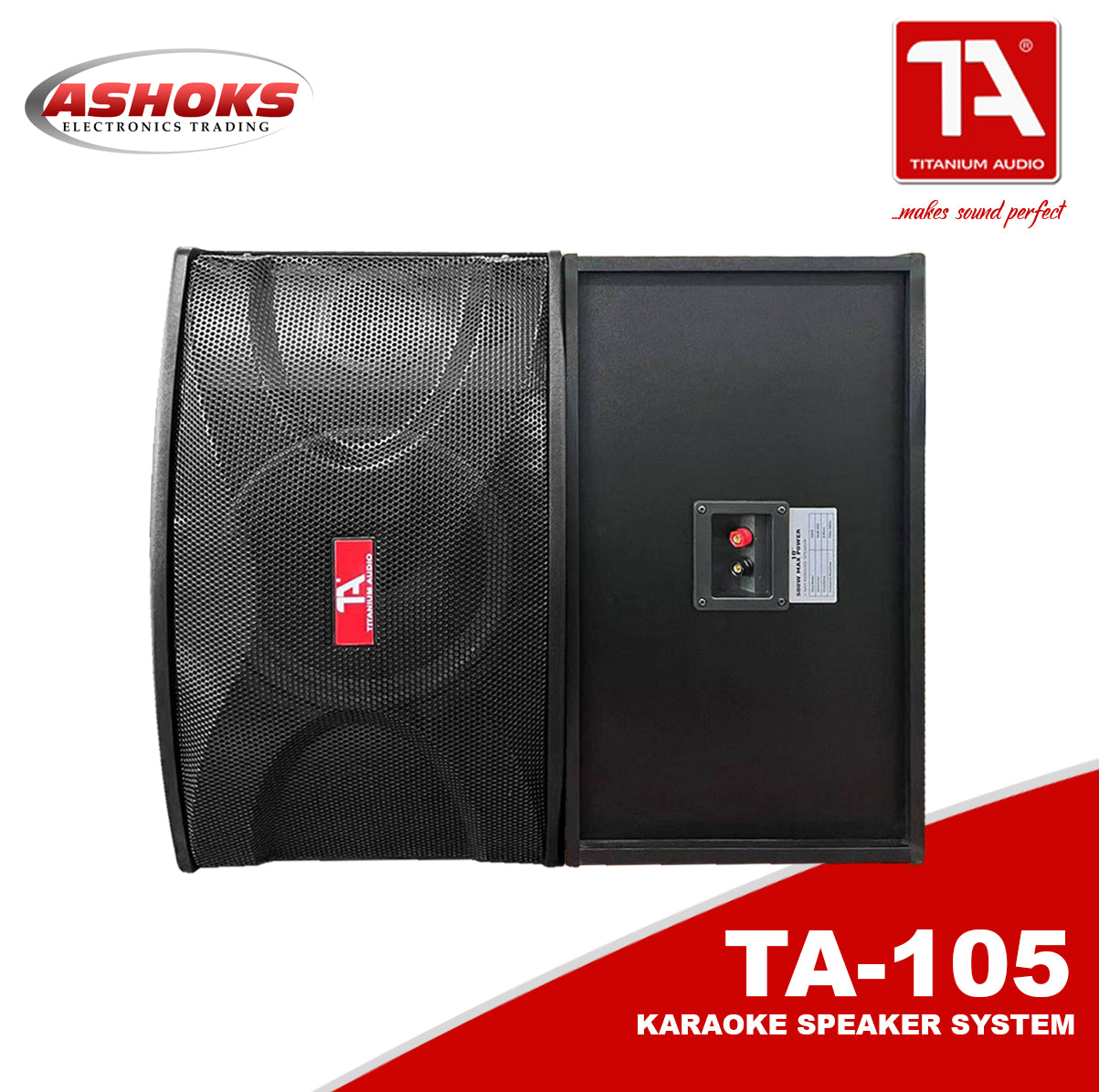 Titanium Audio TA 105 Karaoke Speaker System 10inch 500w