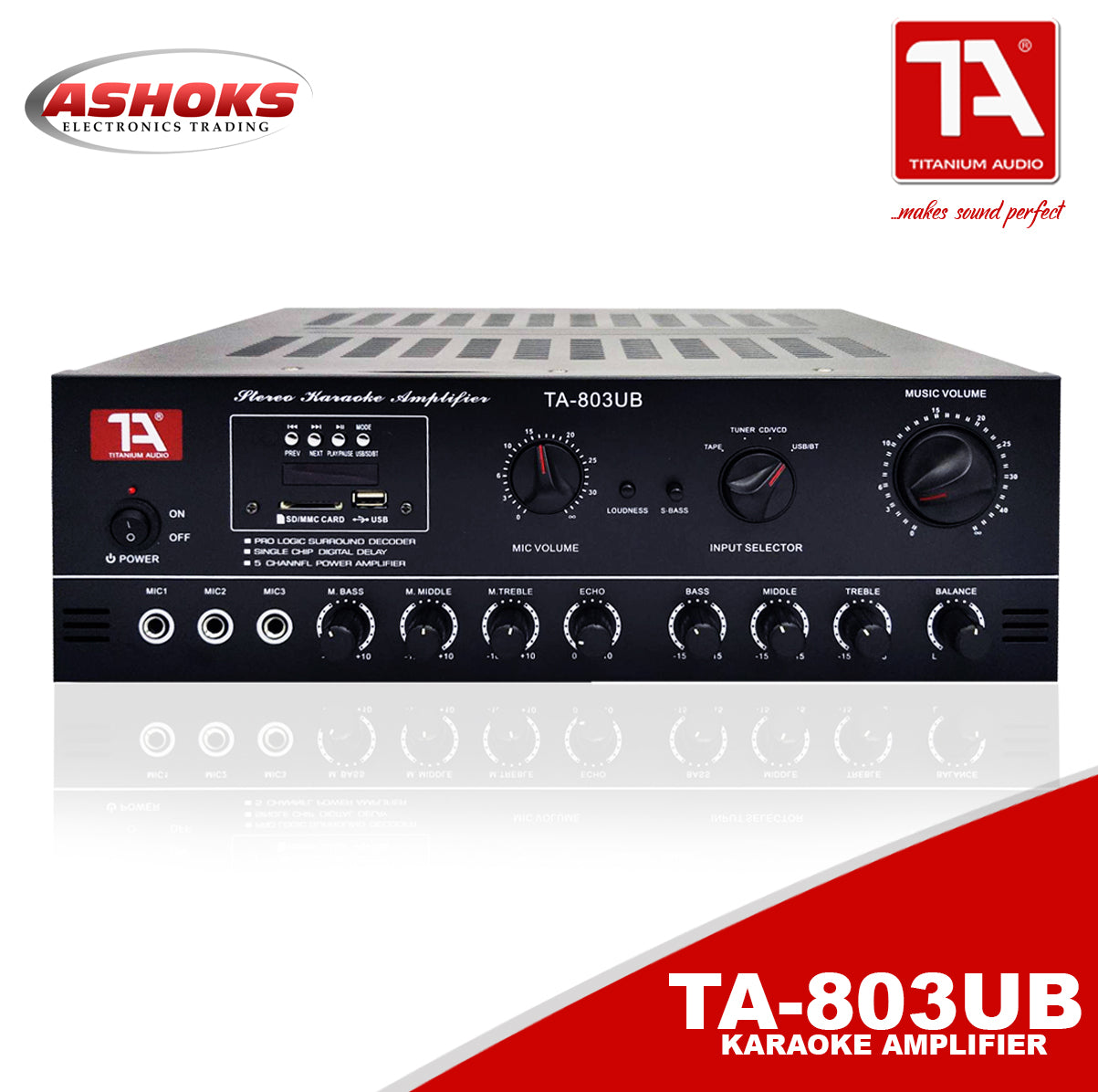 Titanium Audio TA 803UB Amplifier / Bluetooth, USB, SD Port