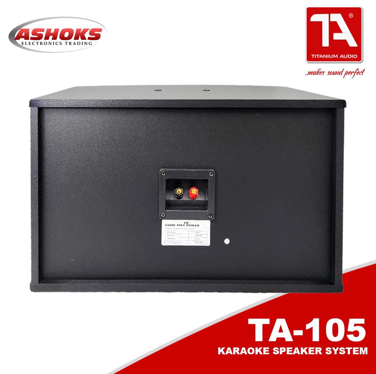 Titanium Audio TA 105 Karaoke Speaker System 10inch 500w