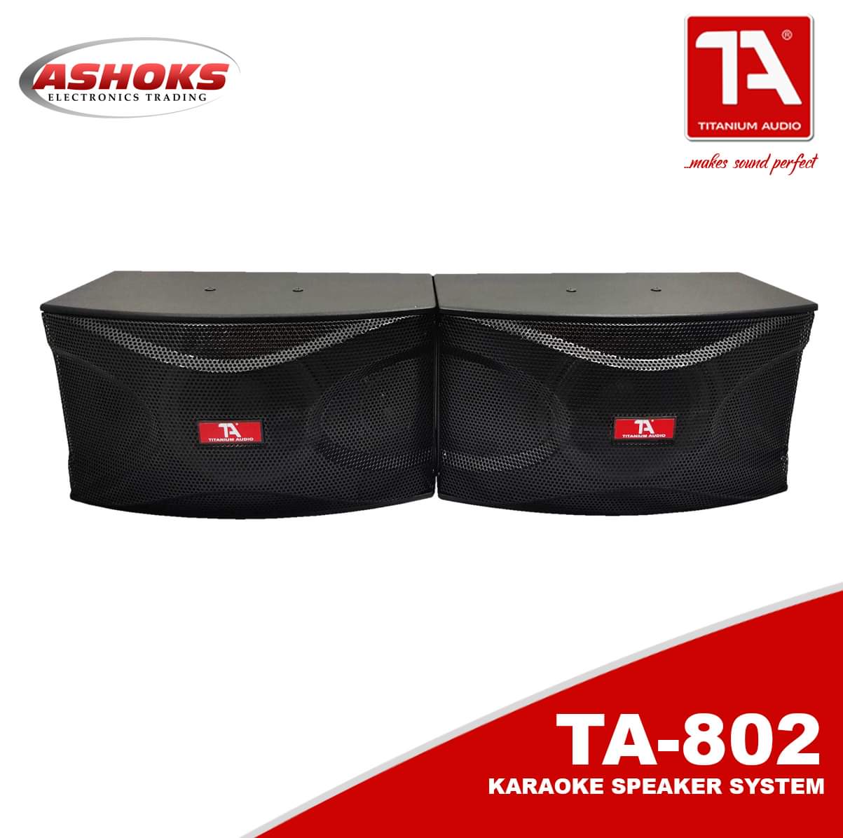 Titanium Audio TA 802 karaoke Speaker System / 300w / 8 inch / 3 Way Speaker / free 2x3m Speaker wire