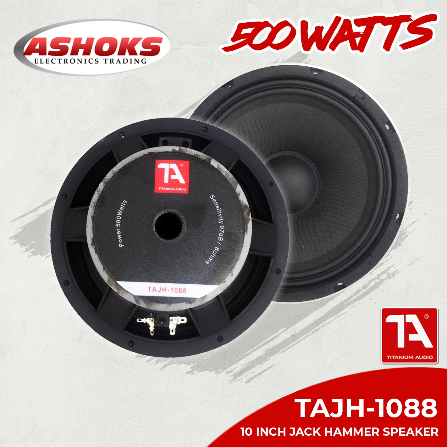 Titanium Audio TAJH 1088 Jack Hammer 500W Speaker 10 inch Jack Hammer