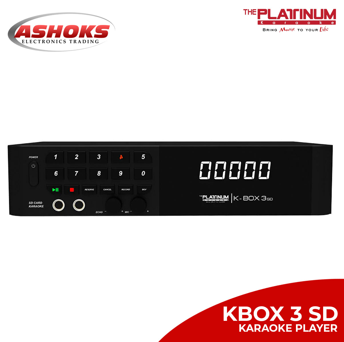 Platinum Karaoke KBox 3 SD karaoke Player / 21K++ Songs / free wired Mic