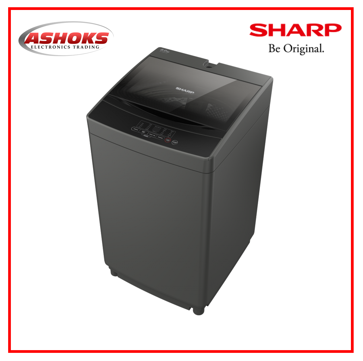 Sharp ES JN08A9(GY) Fully Auto Washing Machine/ Top Load / 8kg