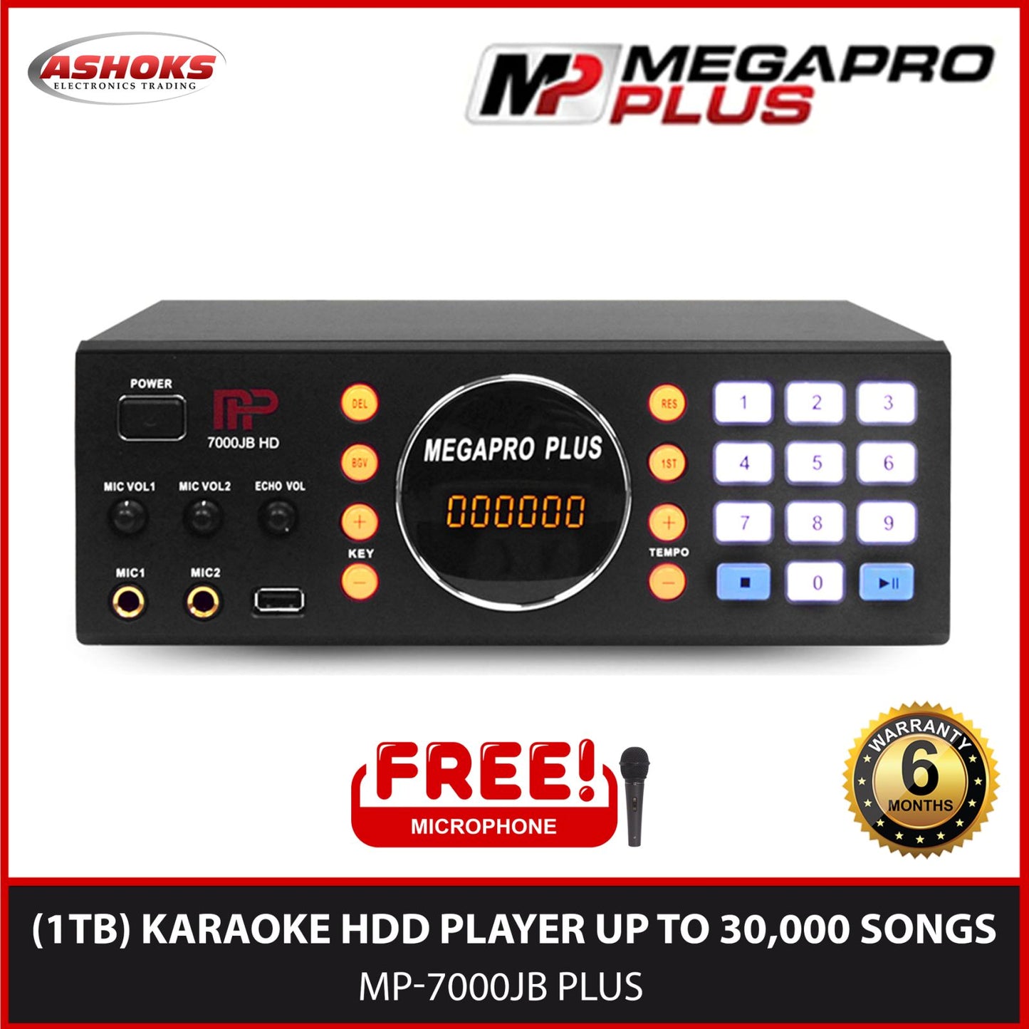 Megapro Plus MP 7000JB Plus HDD 1TB Player with Songbook Megapro Plus