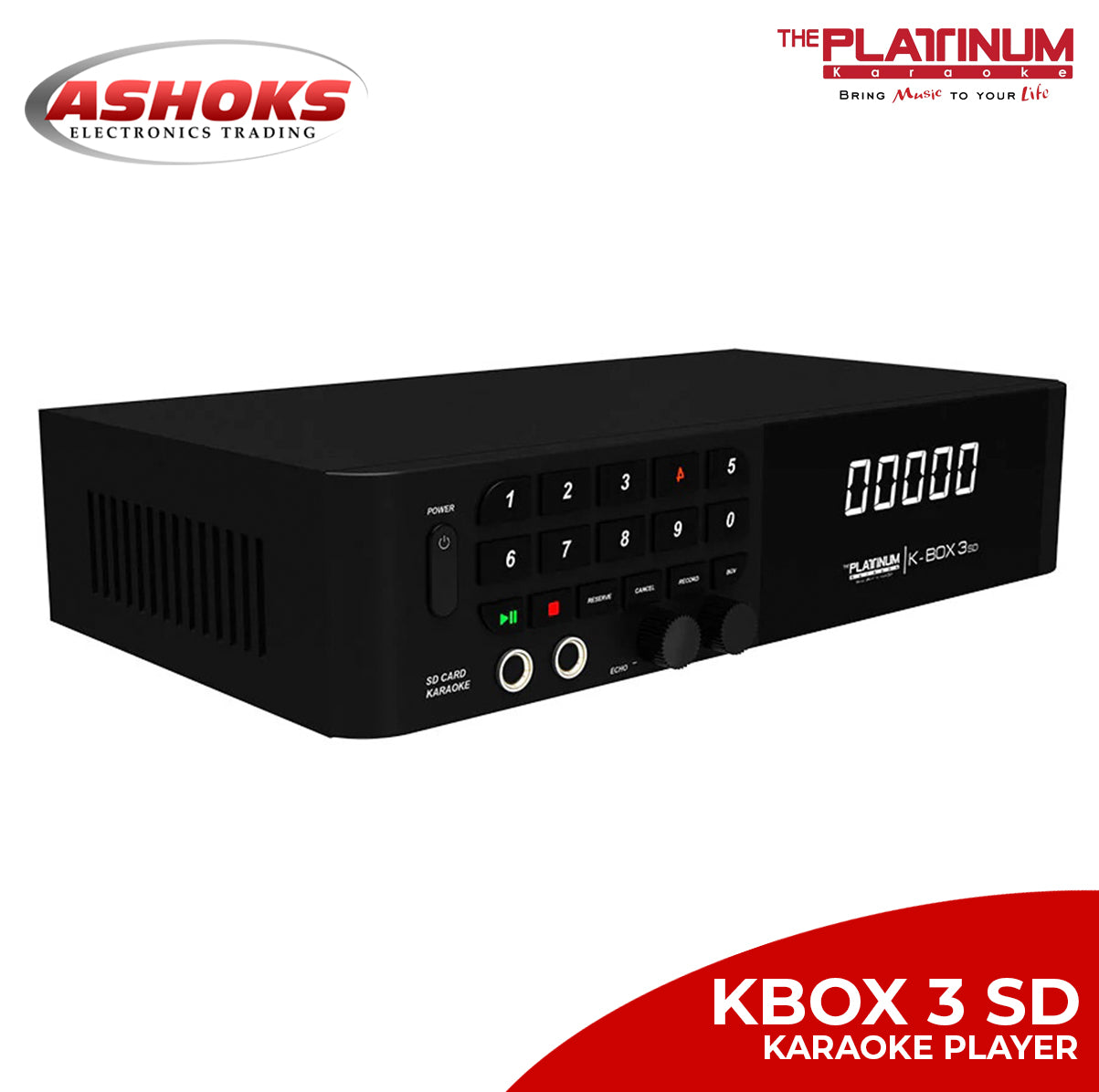 Platinum Karaoke KBox 3 SD karaoke Player / 21K++ Songs / free wired Mic