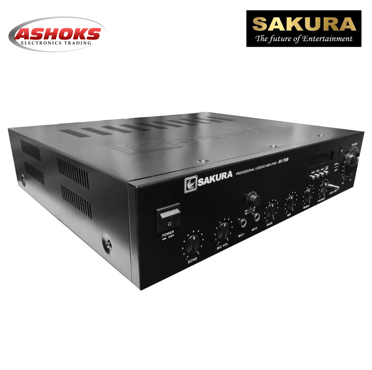 Sakura AV 7UB Amplifier / 850w X 2 / 2 Channel / 2 Mic Input / Bluetooth, USB, SD Port