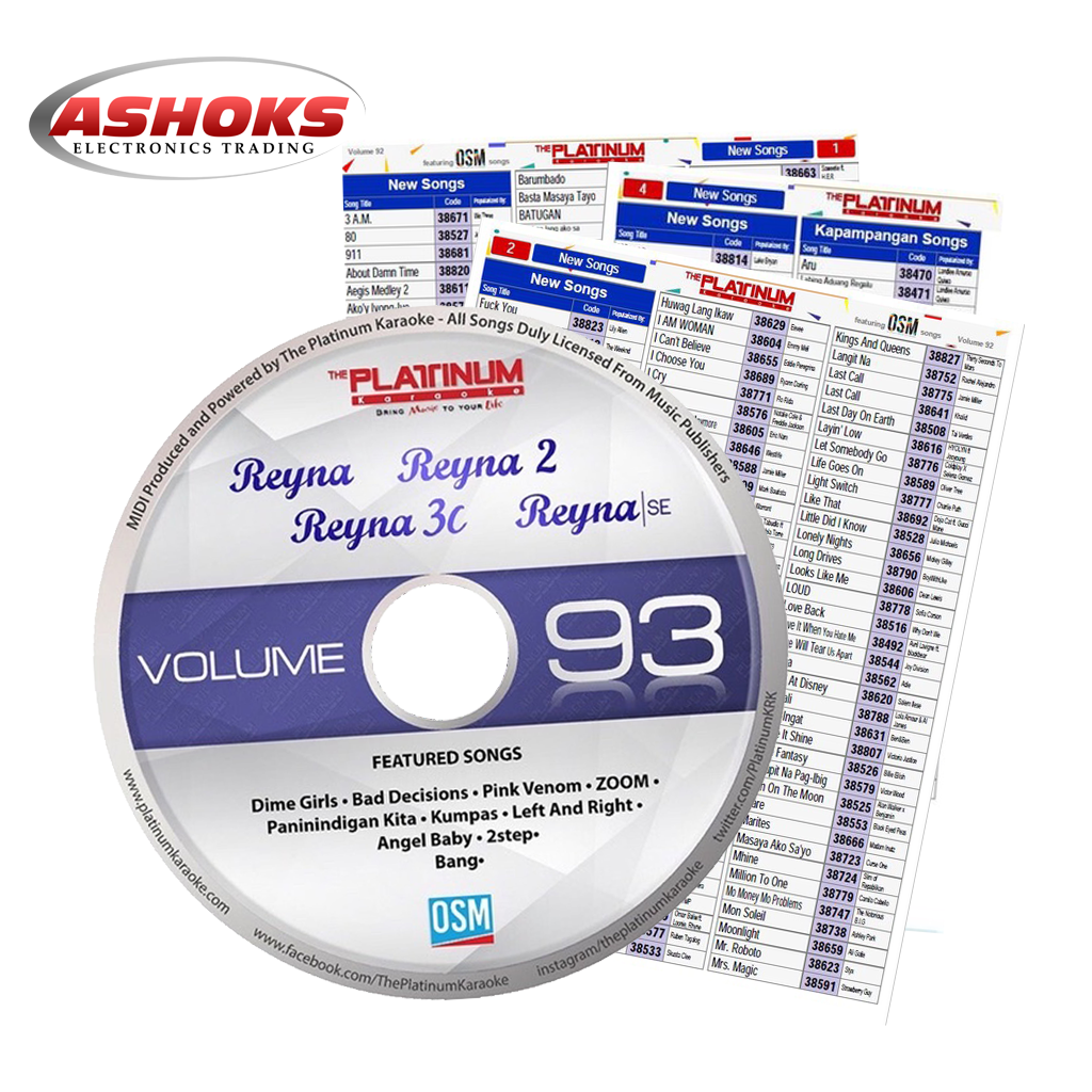 Platinum Karaoke Reyna 3C & Reyna SE CD with Additional Songlist / CD with Additional Songlist