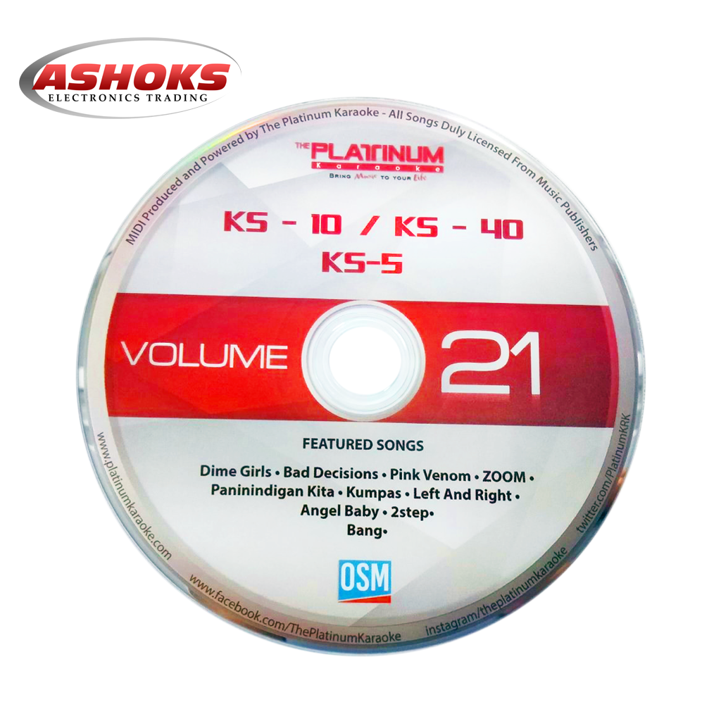 Platinum Karaoke KS-10, KS-5 & KS-40 CD with Additional song list / CD and Additional Song list