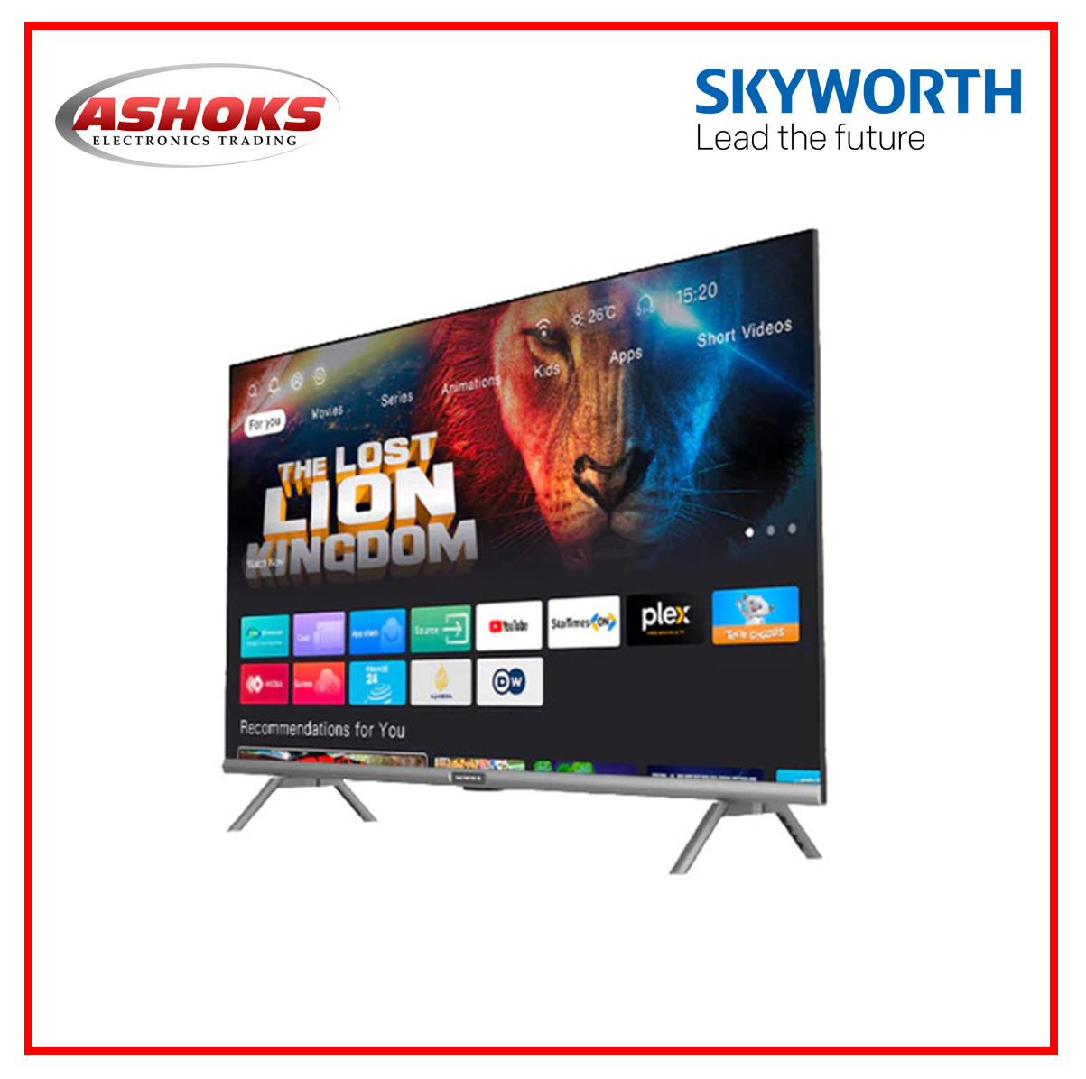 Skyworth 32STD4000 Coolita OS / Smart Led TV / YouTube, Prime Video, Plex / Borderless Display