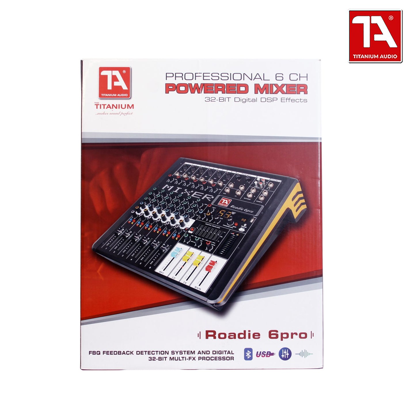 Titanium Audio  Roadie 6Pro Curve series 6  32BIT EFFECTS / Powered Mixer