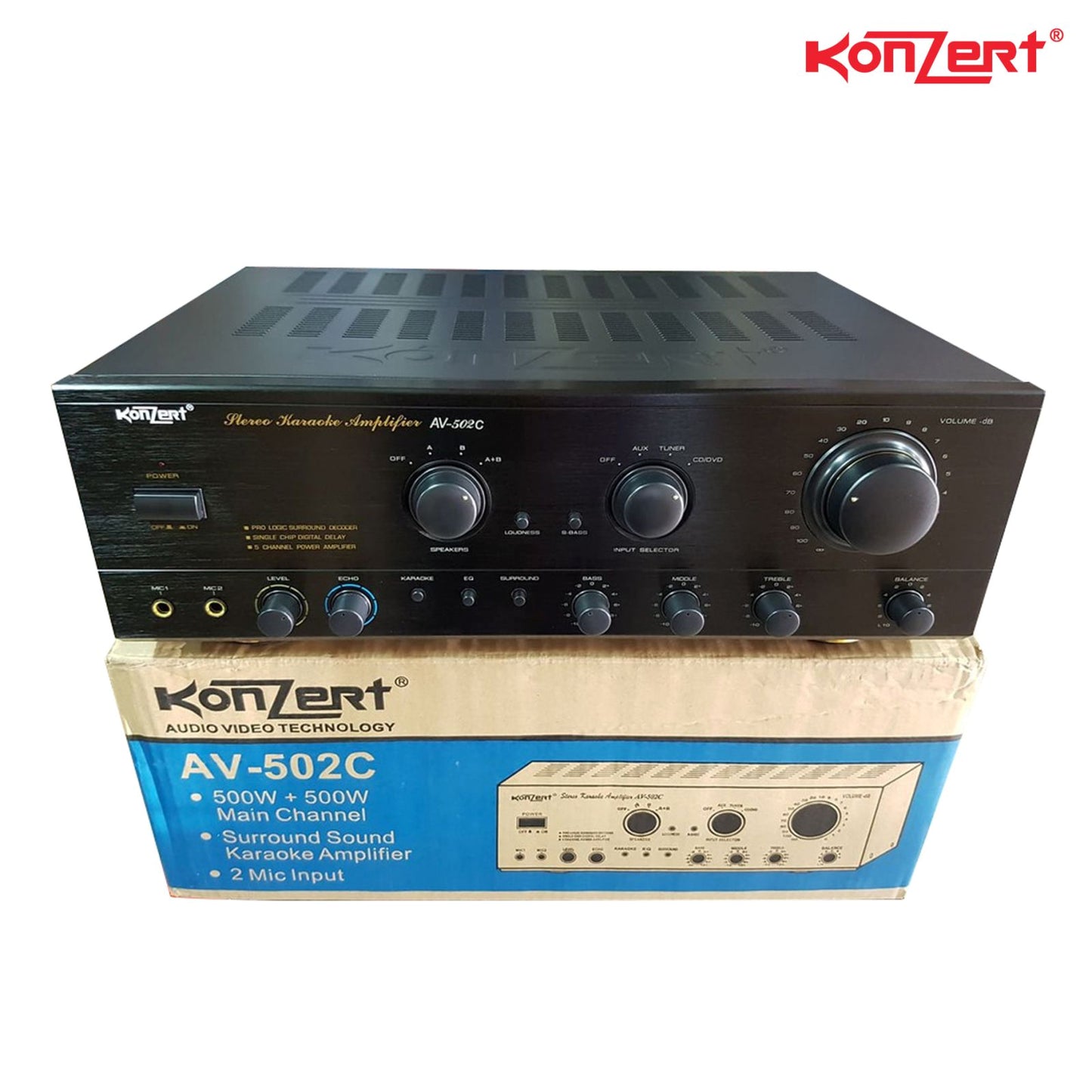 Konzert AV 502C Stereo Karaoke Amplifier.