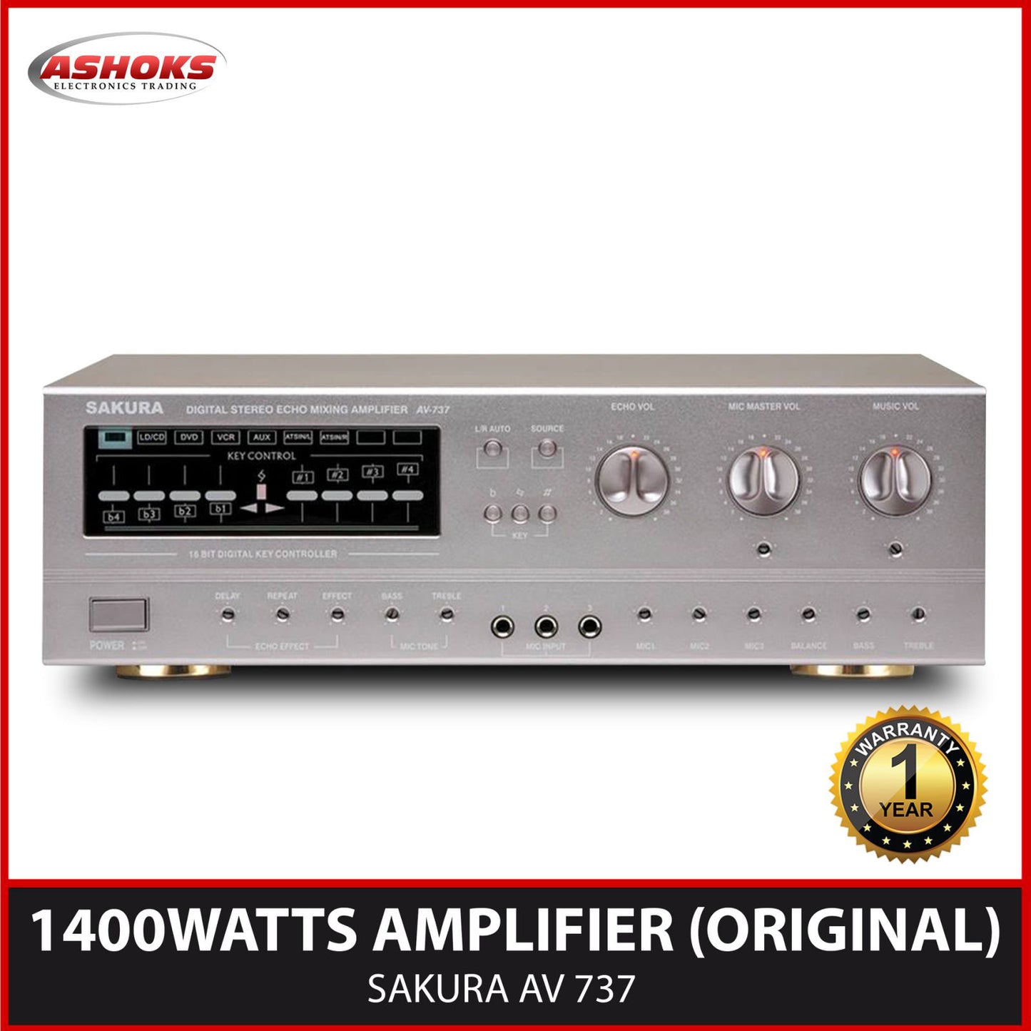 AV 737 Amplifier 1400x2 WATTS