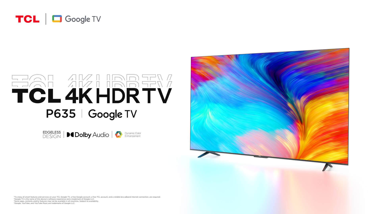 TCL 43P635 4K HDR 10 Google TV / 4K HDR TV, Dolby audio, Voice Control / TCL