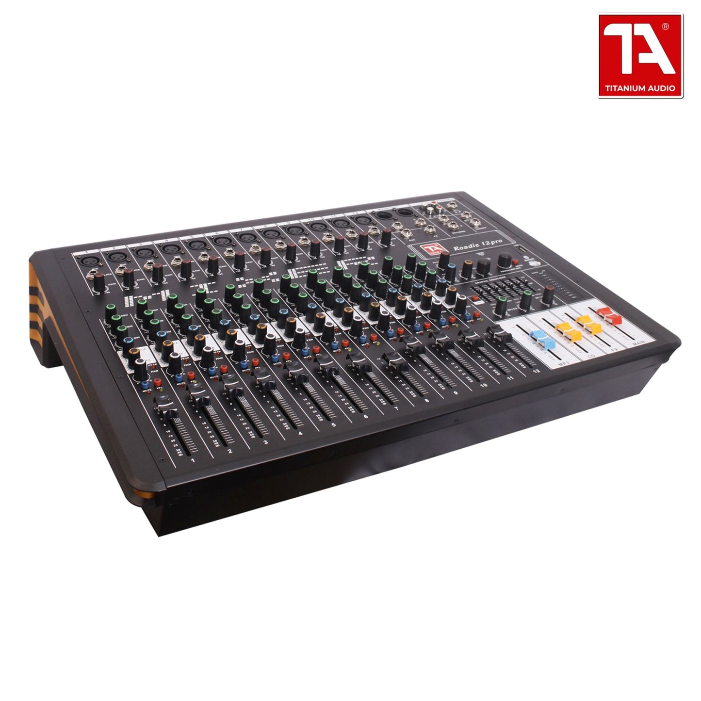 Titanium Audio Roadie 12Pro  Curve 12 Channel Powered Mixer / Powered Mixer / with Bluetooth  32BIT EFFECTS