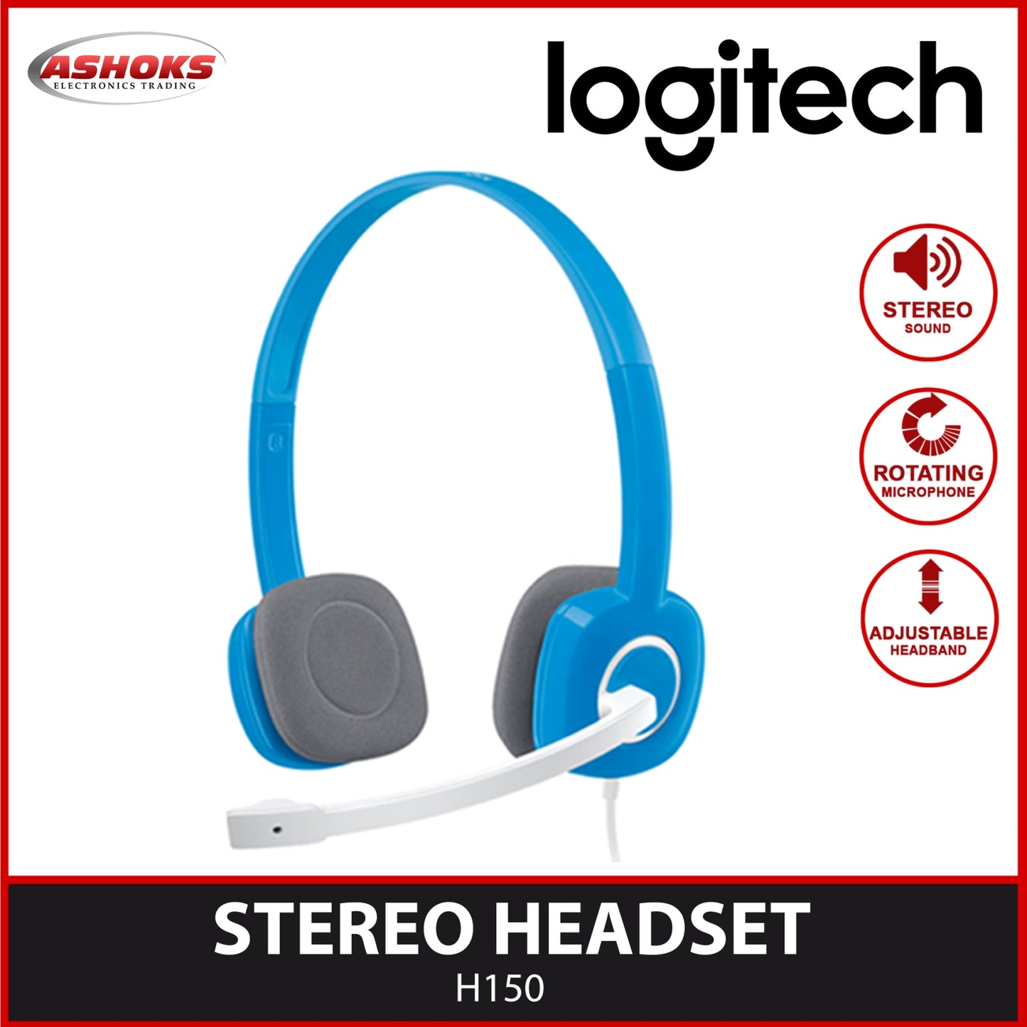 Logitech H150 Headset / dual plug with in line controls Stereo Headset