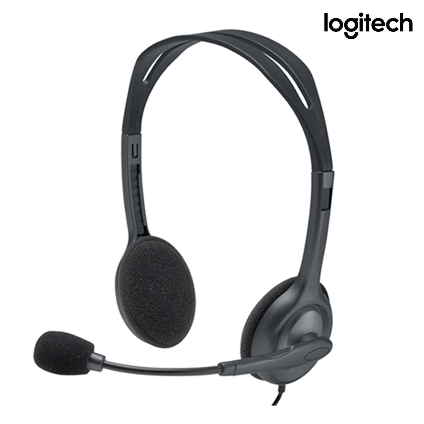 Logitech H111 Headset / Stereo Headset with Adjustable Headband and Boom Mic