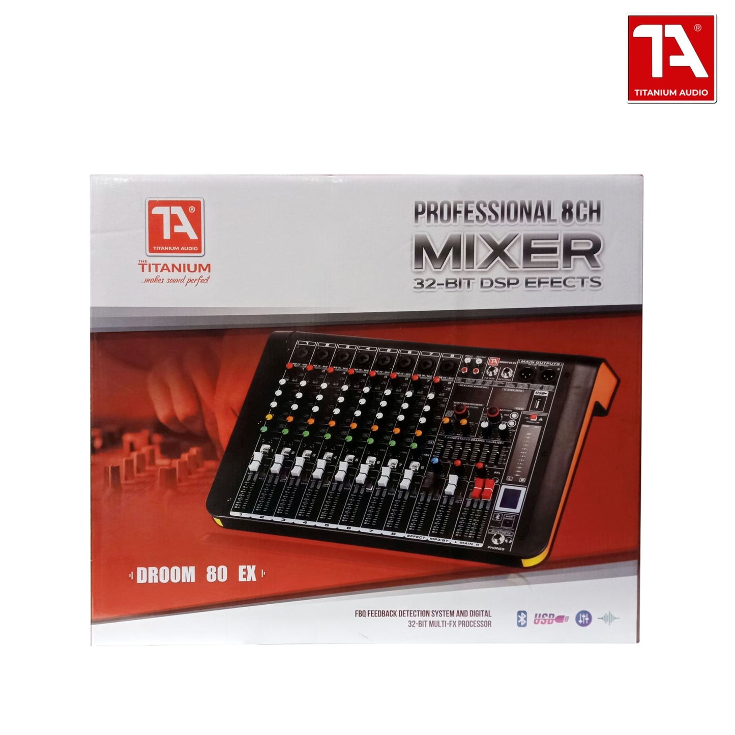 Droom 80EX Curve 8 Channel Professional Mixing Console