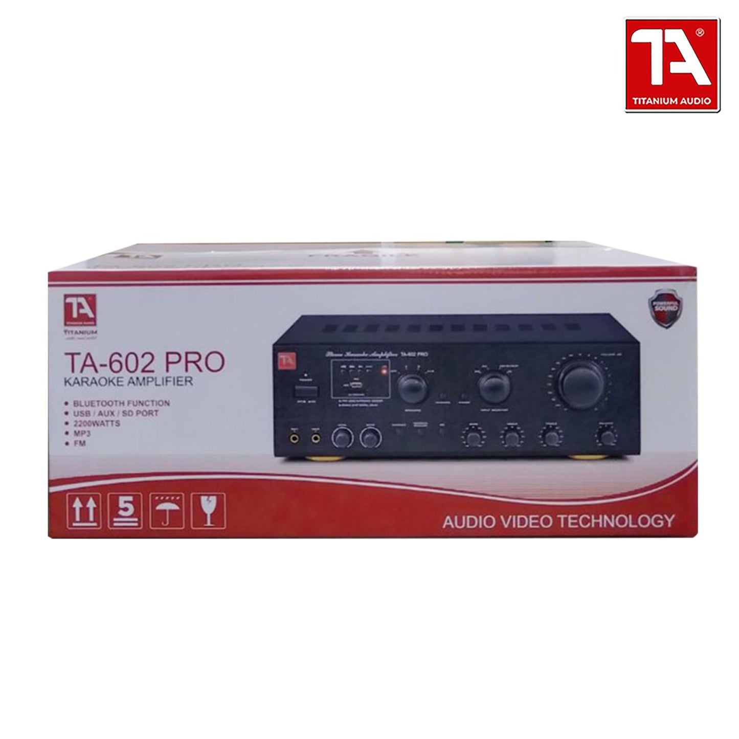 Titanium Audio TA 602 Pro Karaoke Amplifier with FM ,USB, SD Port, MP3 and Bluetooth