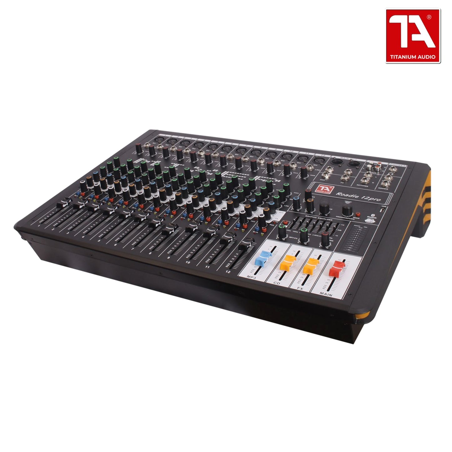 Titanium Audio Roadie 12Pro  Curve 12 Channel Powered Mixer / Powered Mixer / with Bluetooth  32BIT EFFECTS