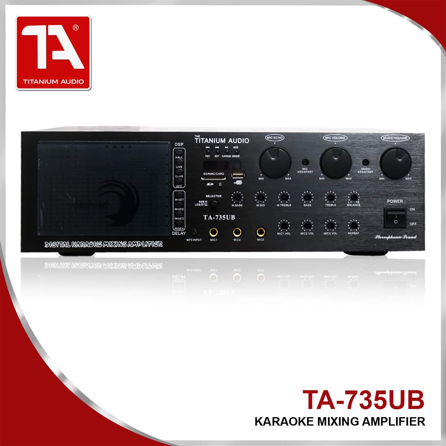 Titanium Audio TA-735UB Amplifier 700W x 2 Karaoke Mixing