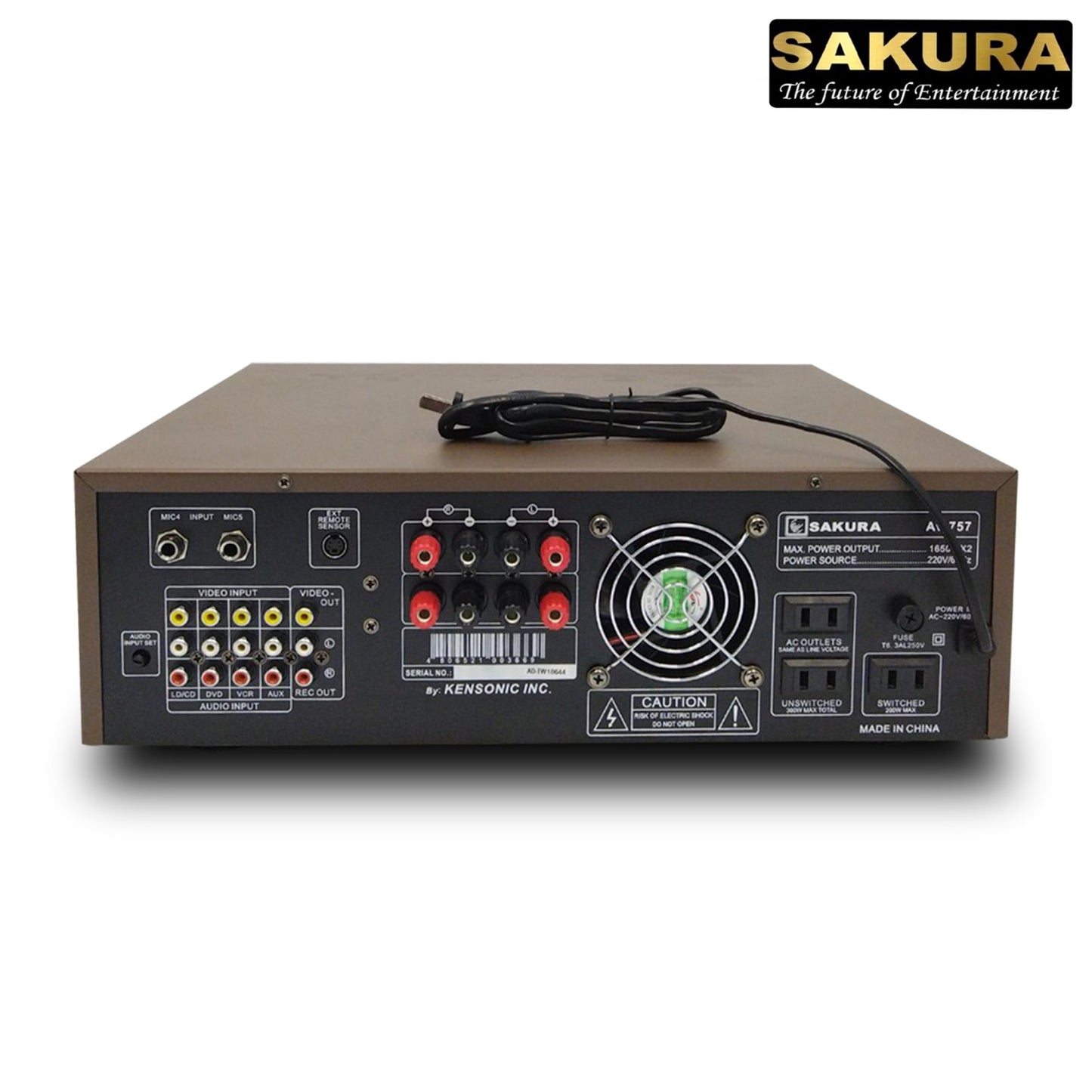 Sakura AV 757  2CH DIGITAL Karaoke Mixing Amplifier 1650 WATTS